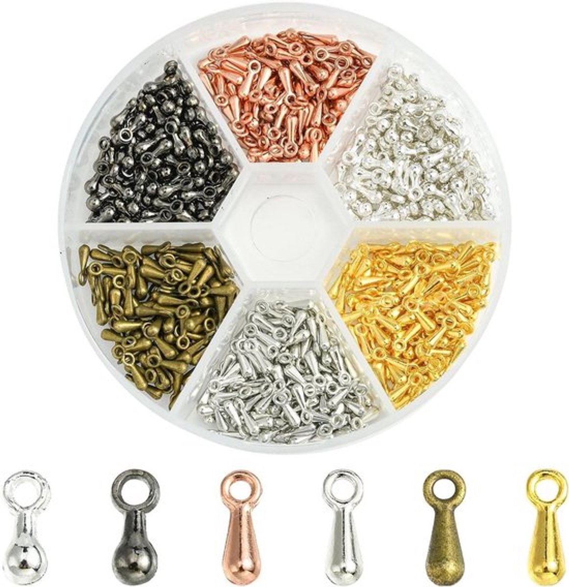 Inovra Plus - 600 Kleurrijke Legering Ketting Extenders - Sieraden Maken Accessoire