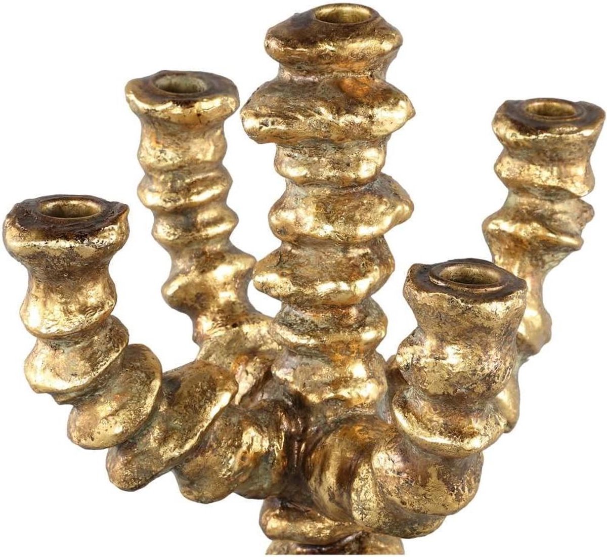 Kandelaar - Kaarsenhouder - Interieur Decoratie - Uniek Design - 22x21x44.5 cm - Goud