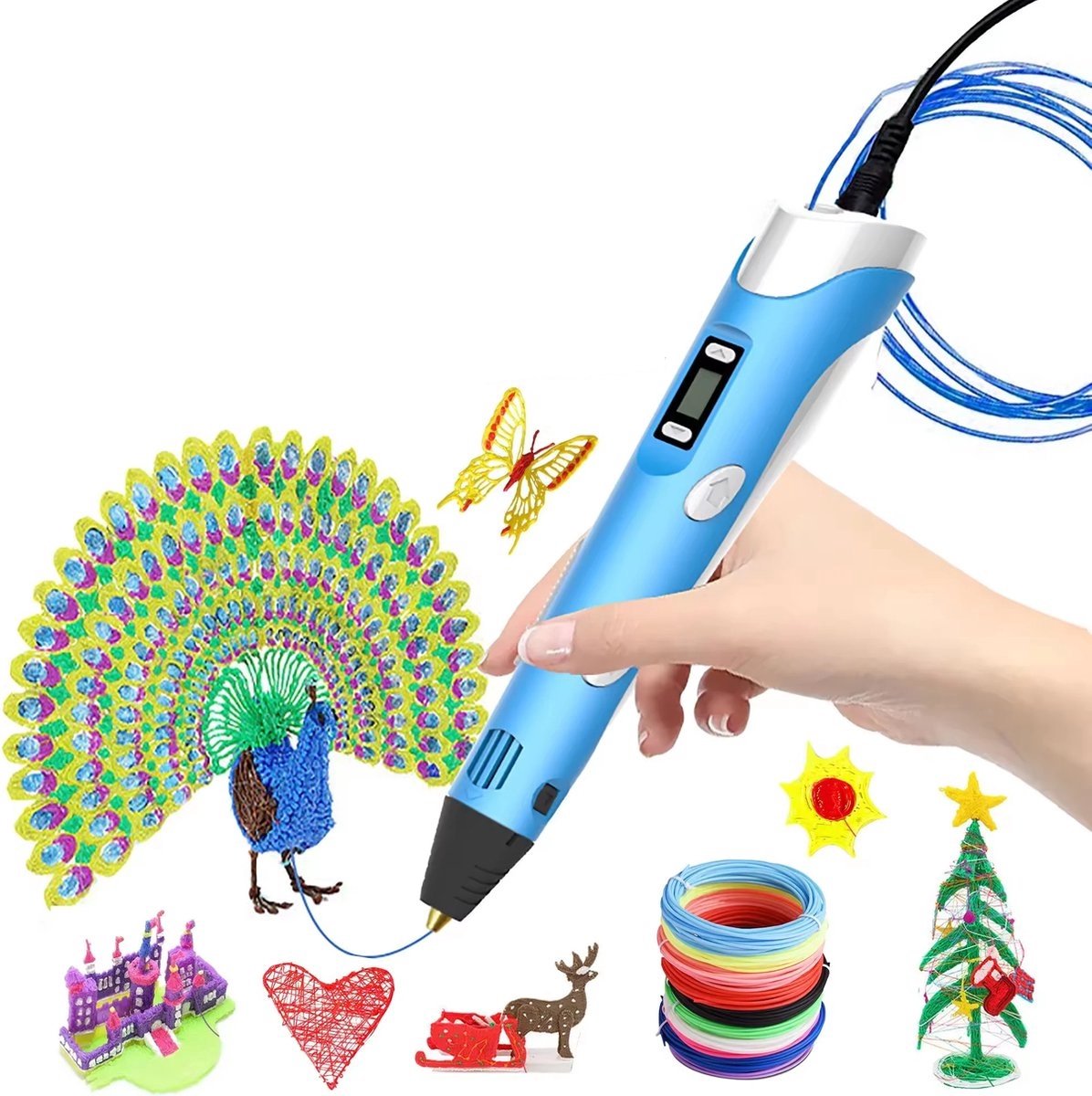 3d-Printpen - Starterset Voor 3d-Printpennen - Tekenset Voor 3d-Printpennen - Inclusief Diverse Accessoires