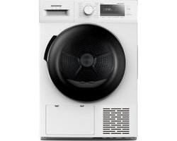 Heinner HHPD-M8G3A++ Wasdroger - Warmtepompdroger 8 Kg – 14 Droogprogramma’s – LED Display – Anti-Kreuk – Uitgestelde Start – Kinderslot – Wit – 5 Jaar Garantie