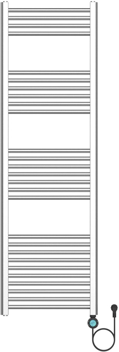 BELRAD elektrische radiator 1600x500 mm – 700W – geborsteld RVS – digitale thermostaat – Smart WiFi – aansluiting rechts