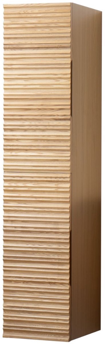ALONI KAMELLIA hoge badkamerkast – 35x160x35 cm – Licht walnoot – Greeploos & softclose – Omkeerbaar