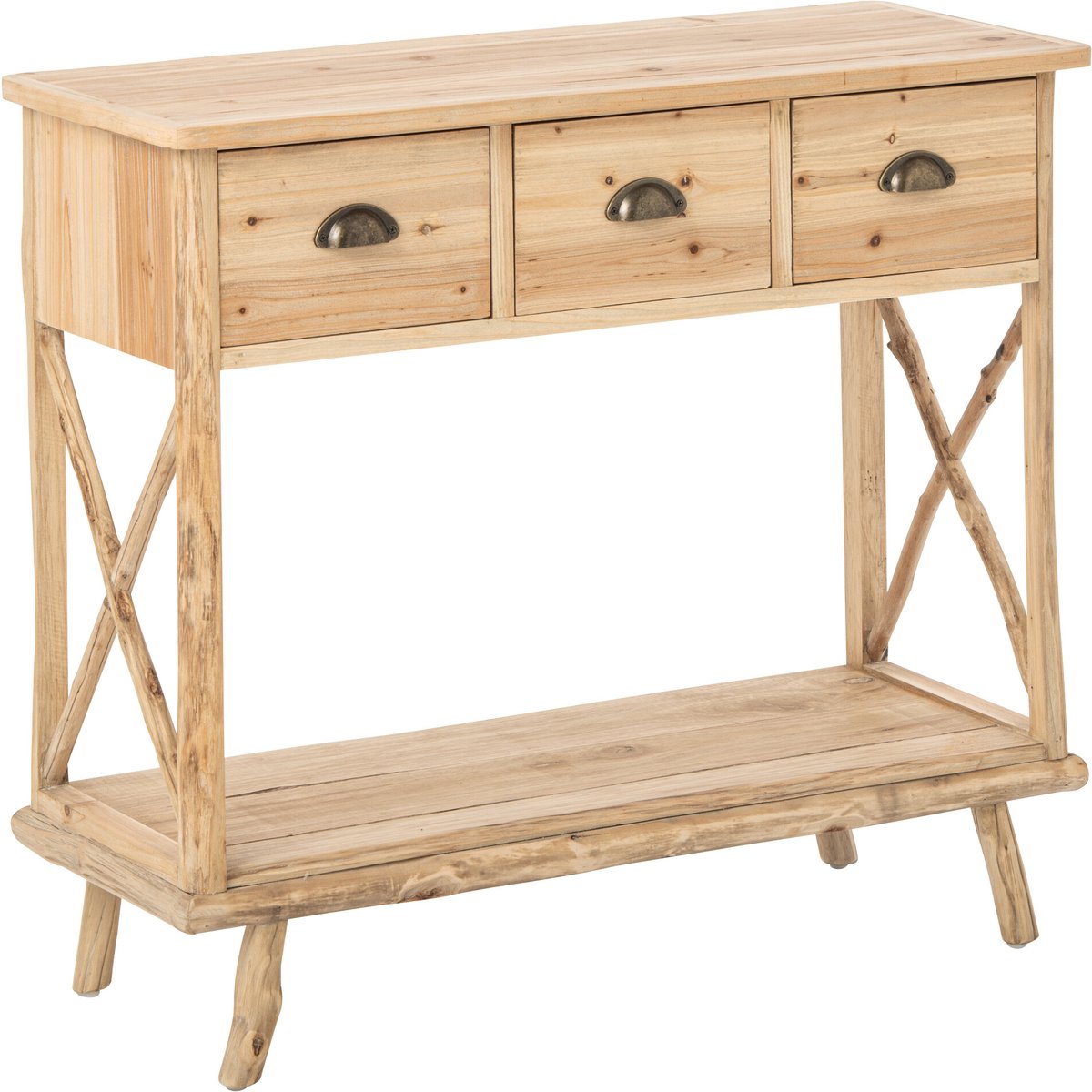 J-Line Consoletafel Chamonix - dennenhout - naturel