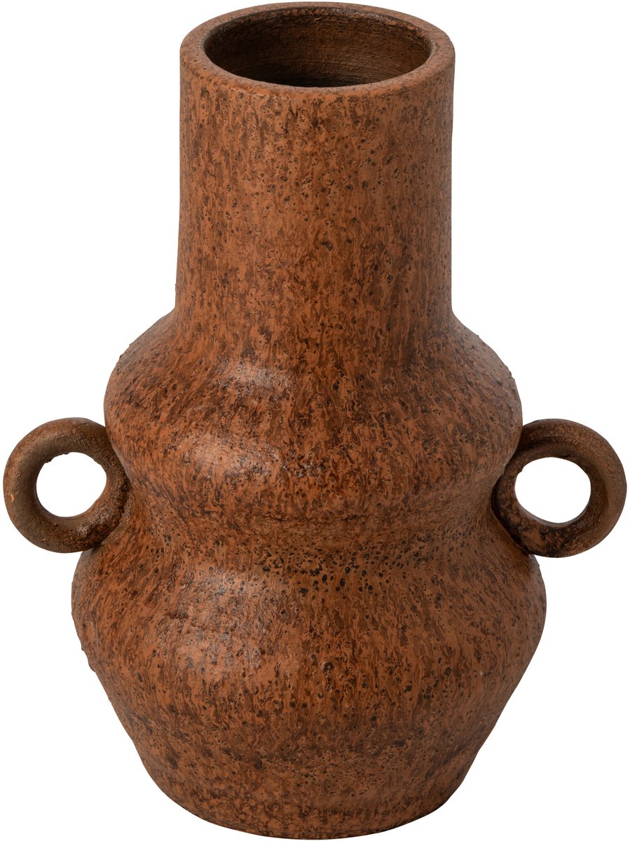 J-Line Vaas - keramiek - cognac - small