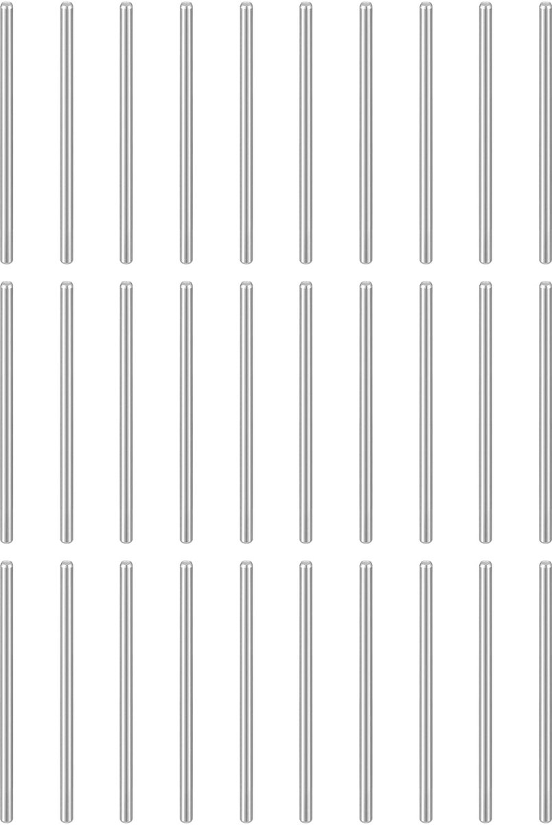 50 stuks plugpennen M2 (2 mm) x 50 mm 304 roestvrij staal cilindrische planksteunpalen pennen stangen bevestigingselementen voor metalen apparaten houten meubels doe-het-zelf montage zilver