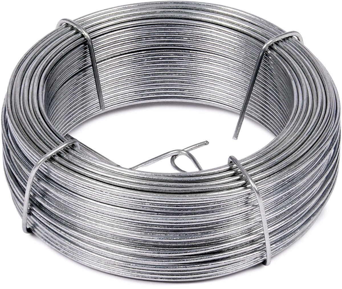 Ijzerdraad, verzinkt staal, 1,5 mm, spoel 50 m