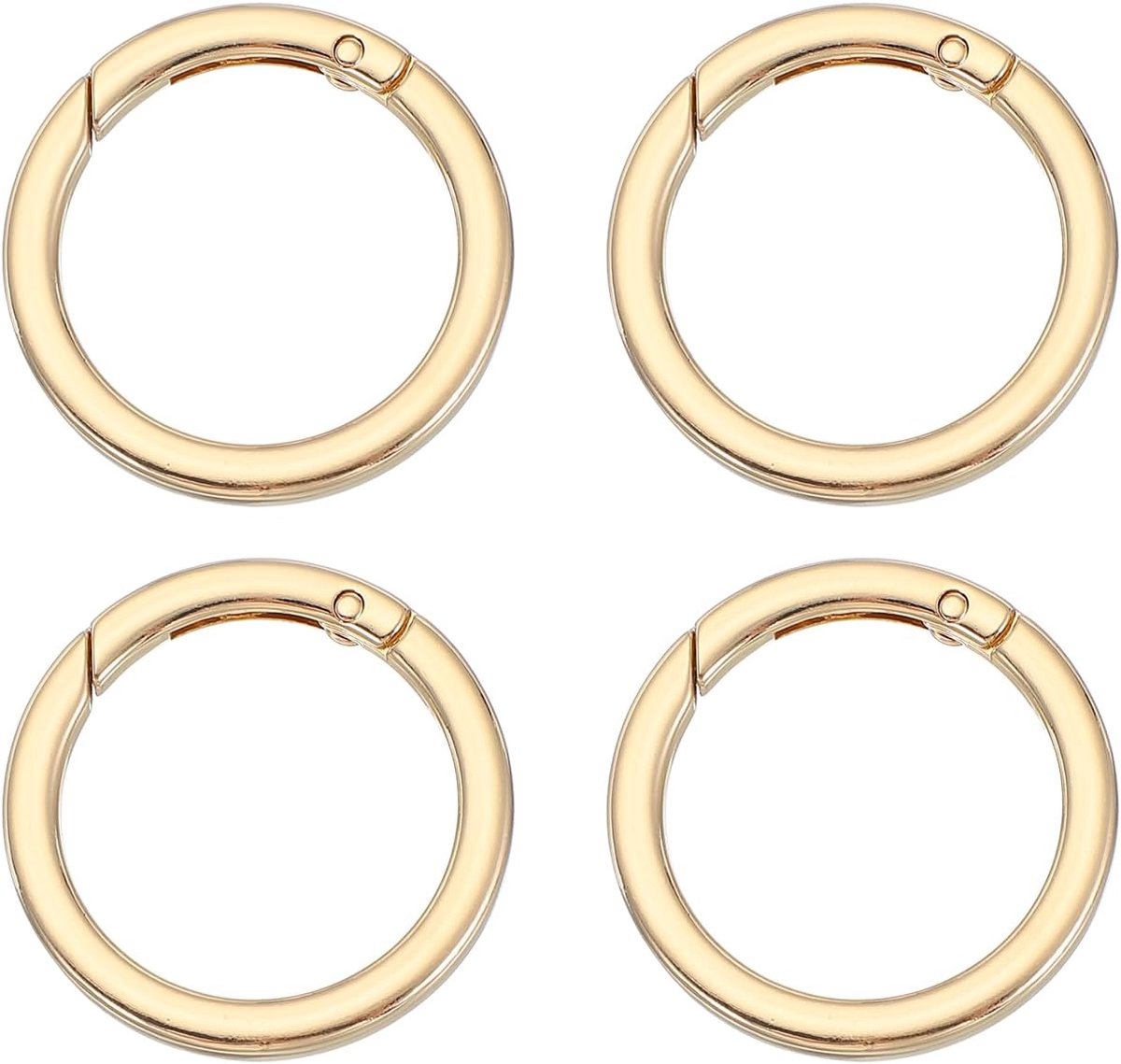 Veerringen voor sleutelhangers, tassen, handtassen, riemen, hondenriemen, knutselen, lichtgoud, 41 mm