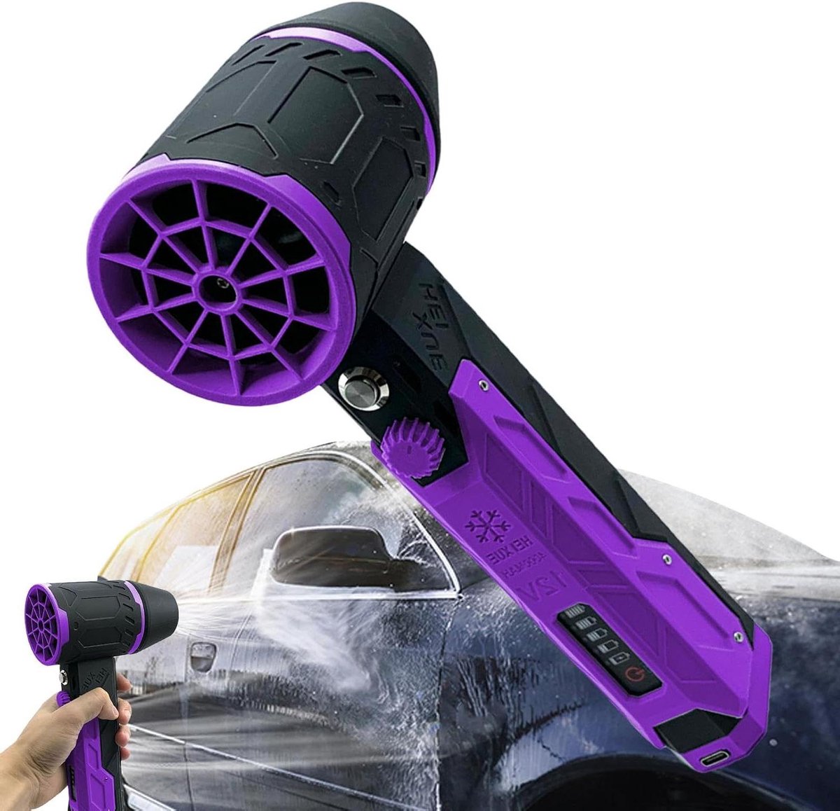 Draagbare Luchtblazer - Elektrische Stofdoek - Auto en Huis - Traploze Snelheid - 4000 mAh Batterij - Zwart