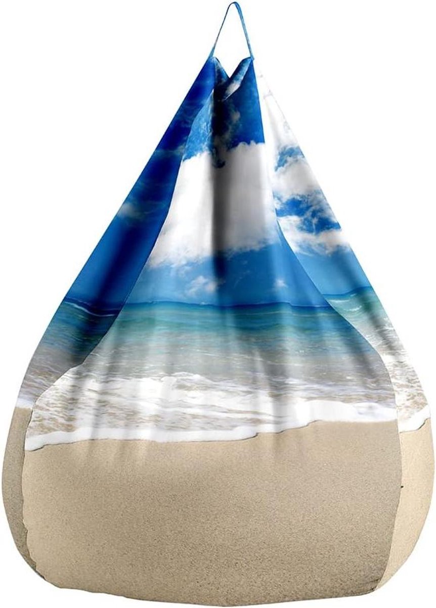 Zitzakhoes - Luie bank - Ontspannen zitten - Oceanprint ontwerp - 100x120cm - Blauw