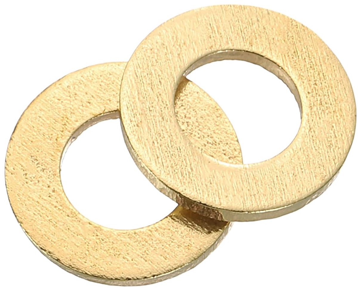 80 stuks onderlegringen set, M4 x 8mm x 1mm messing ring bijlagringen assortiment, platte beveiligingsschijven afdichtring metalen schijven voor schroeven bouten moeren