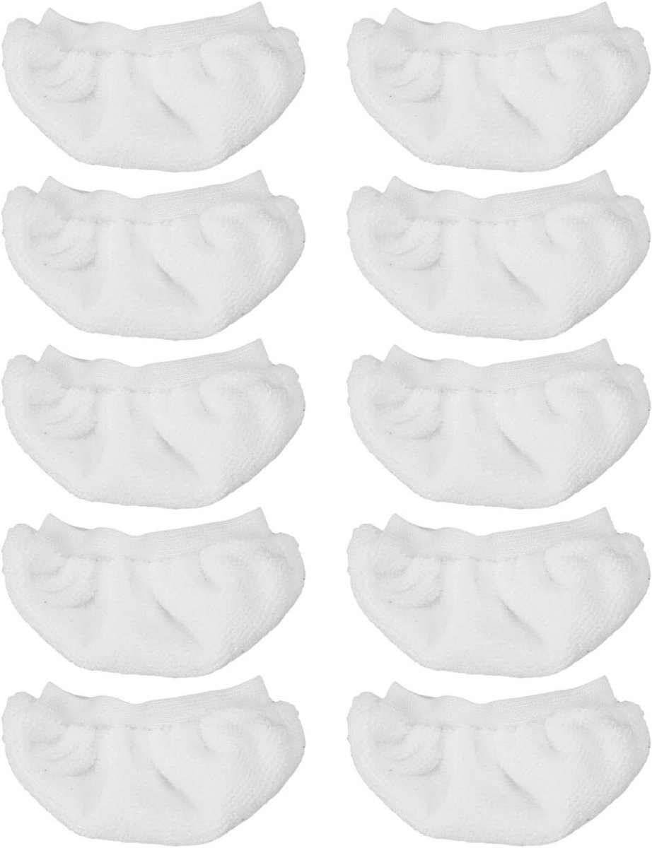 Stoomreiniger Doeken - Microvezel Pads - Vloeren Reinigen - Wasbaar Herbruikbaar - 10 Stuks - Wit