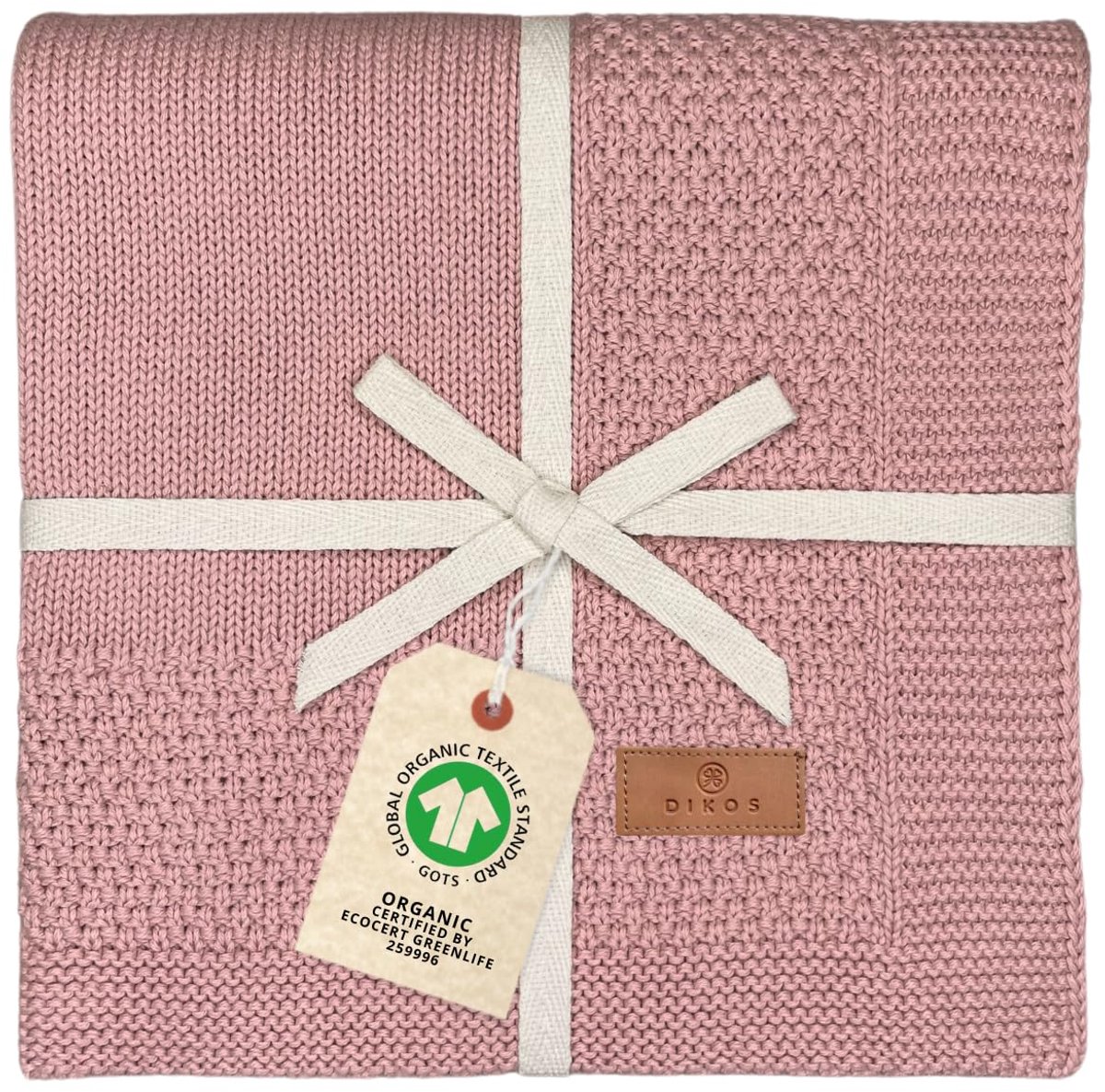 Babydeken 75x100 cm - biologisch katoen - knuffelzacht - perfect voor in de kinderwagen - SnelShoppen