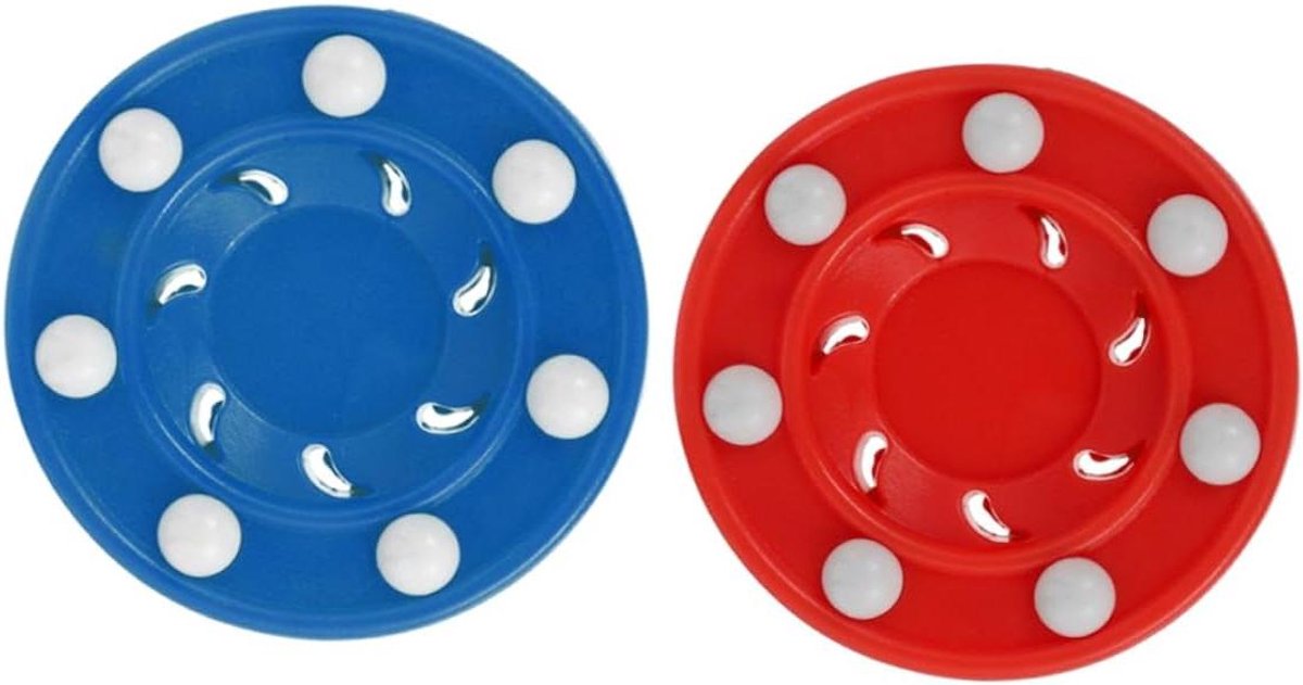 Rollerbal Trainingsaccessoire - Hockey Bal Pucks - Vaardigheden Verbeteren - Binnen en Buiten - 7.5x7.5x3 cm - Gemengde Kleur