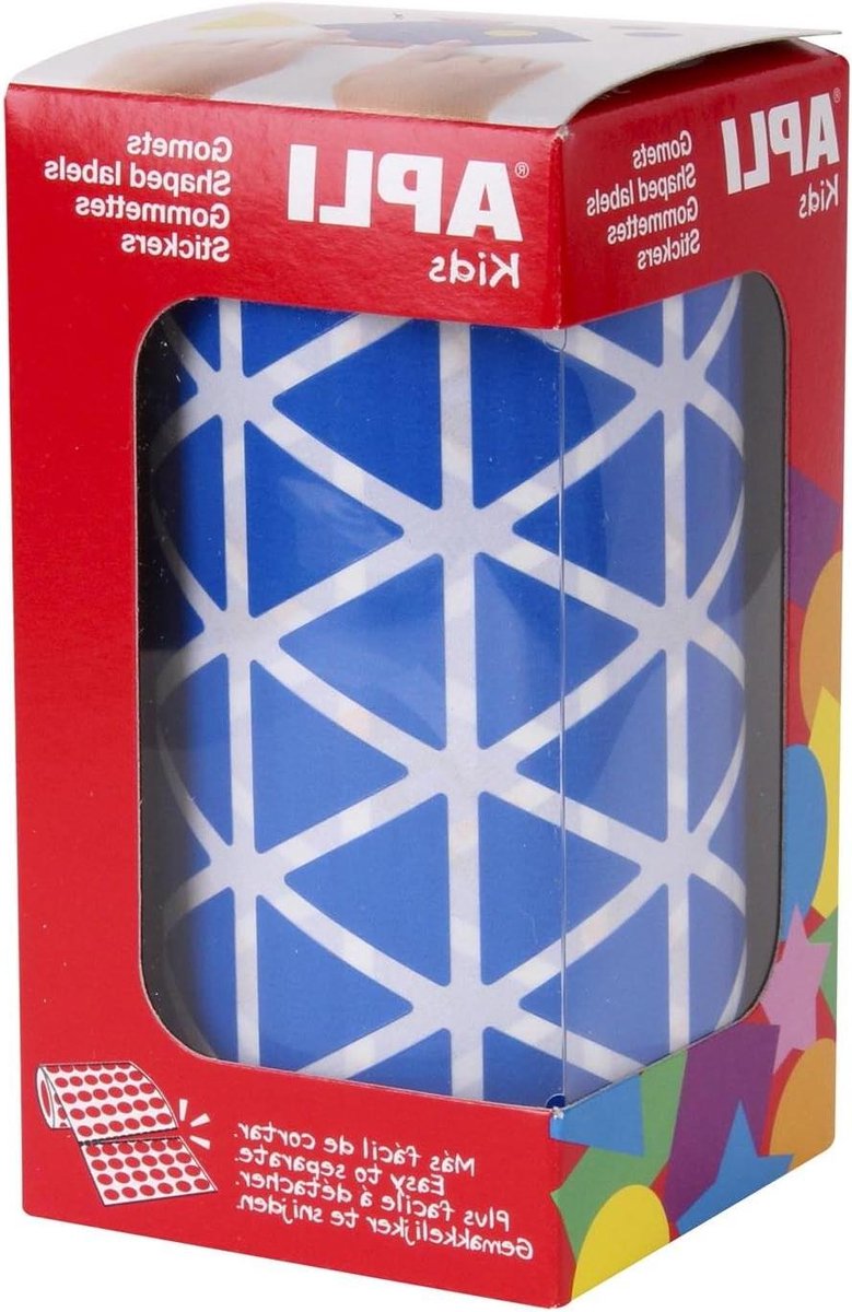 Driehoekige Rubbers - Stickers Vormpjes - Kinder Knutselen - Zelfklevend - 21 mm - Blauw