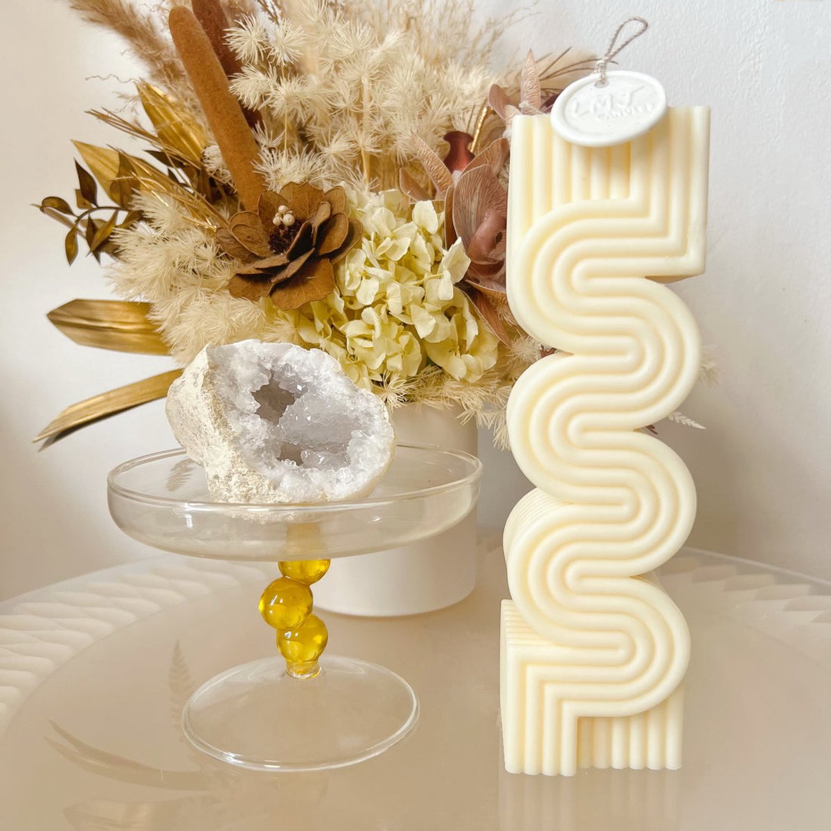Moderne Golvende Designkaars ( 3 stuks)