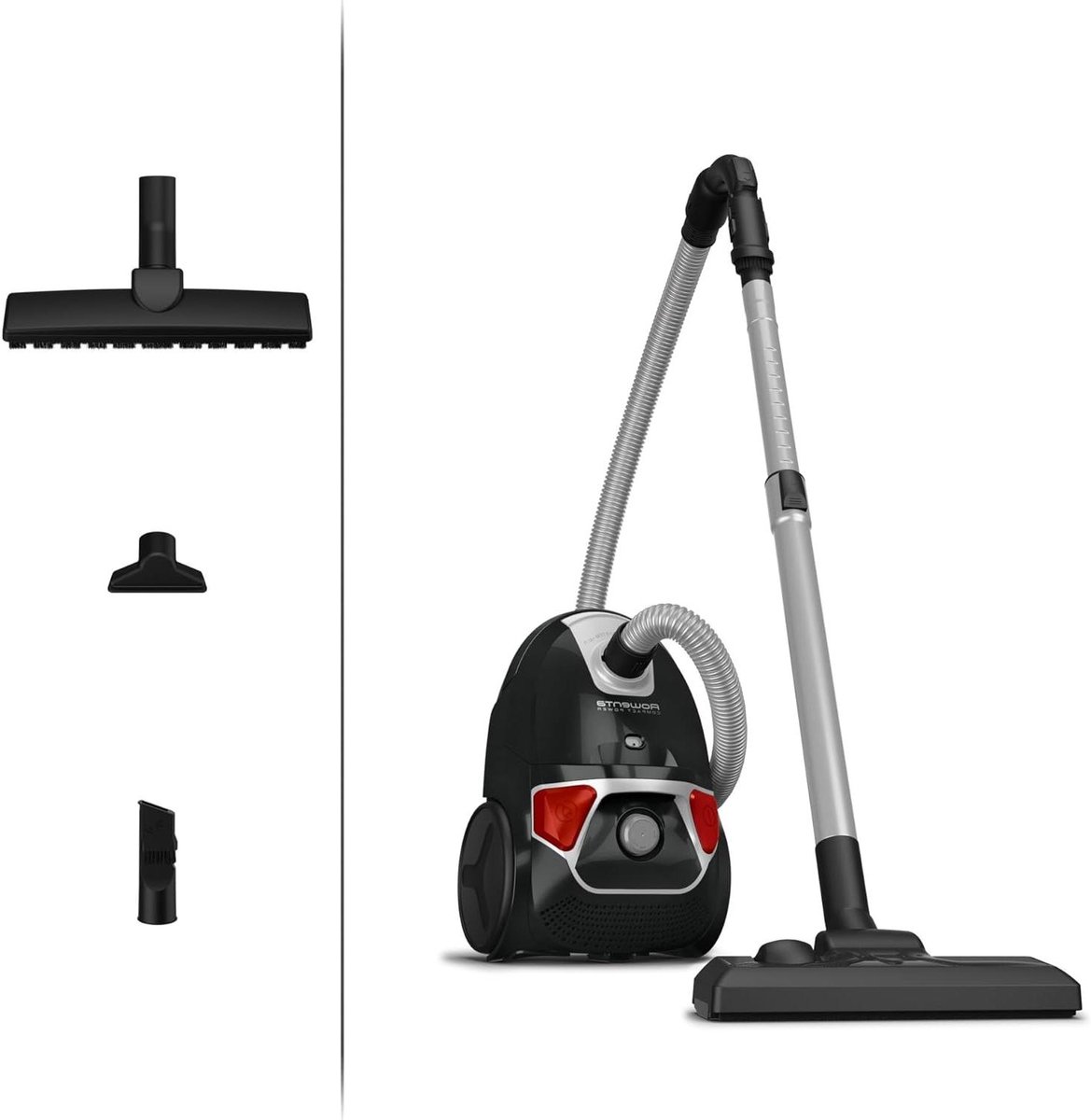 Stofzuiger met zak - Cilinderstofzuiger - Huis schoonmaken - Krachtige zuigkracht - 3 Liter capaciteit - Zwart