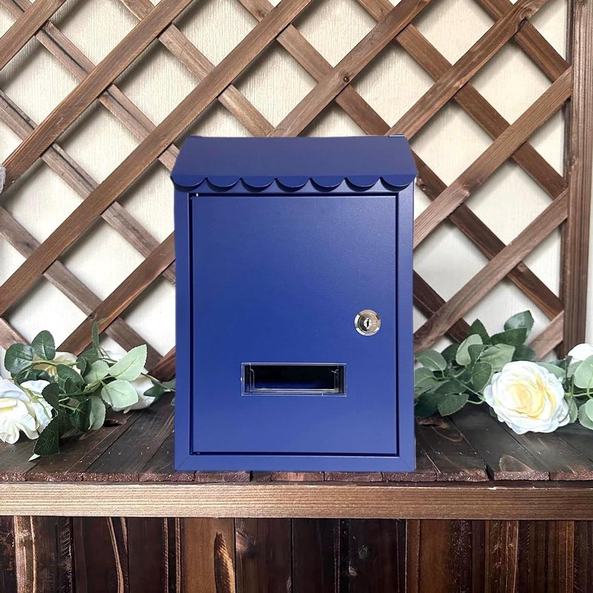 Brievenbus Buiten - Wandbrievenbus - Post Ontvangen - Met Slot - Grote Capaciteit - Blauw