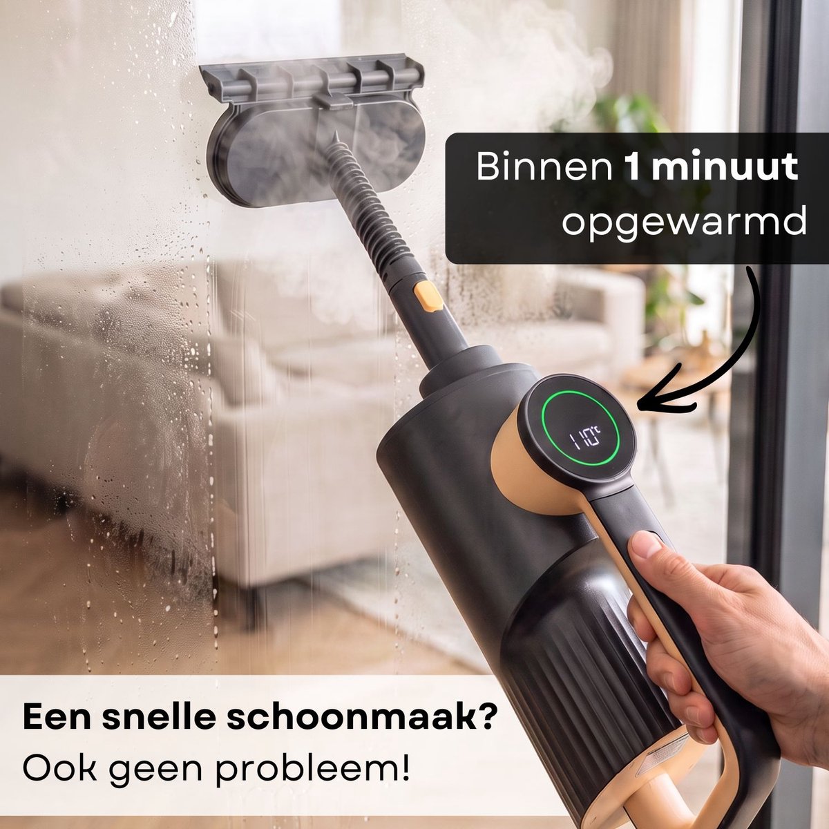 BambiClean SteamMate Stoomreiniger 14-in-1 - In 30S opgewarmd thumbnail 3