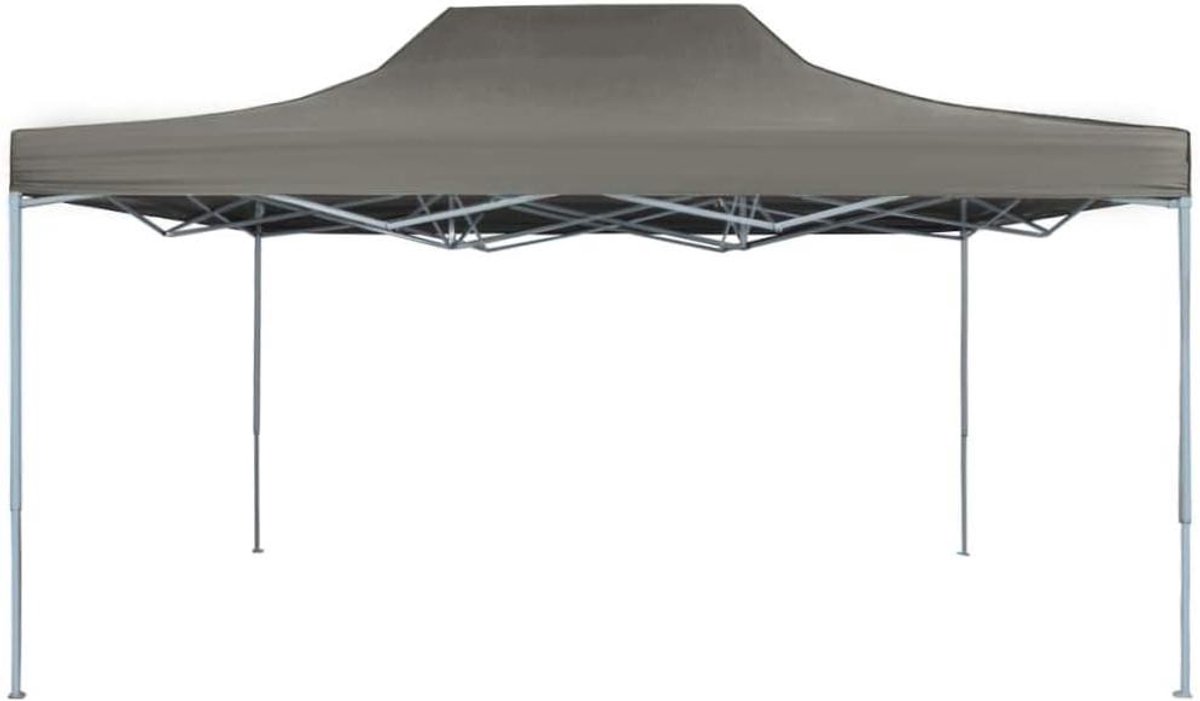 Opvouwbare Partytent - Paviljoentent Feesttent - Buitenfeesten Organiseren - Snelle Pop-up Opbouw - 300 x 450 cm - Antraciet