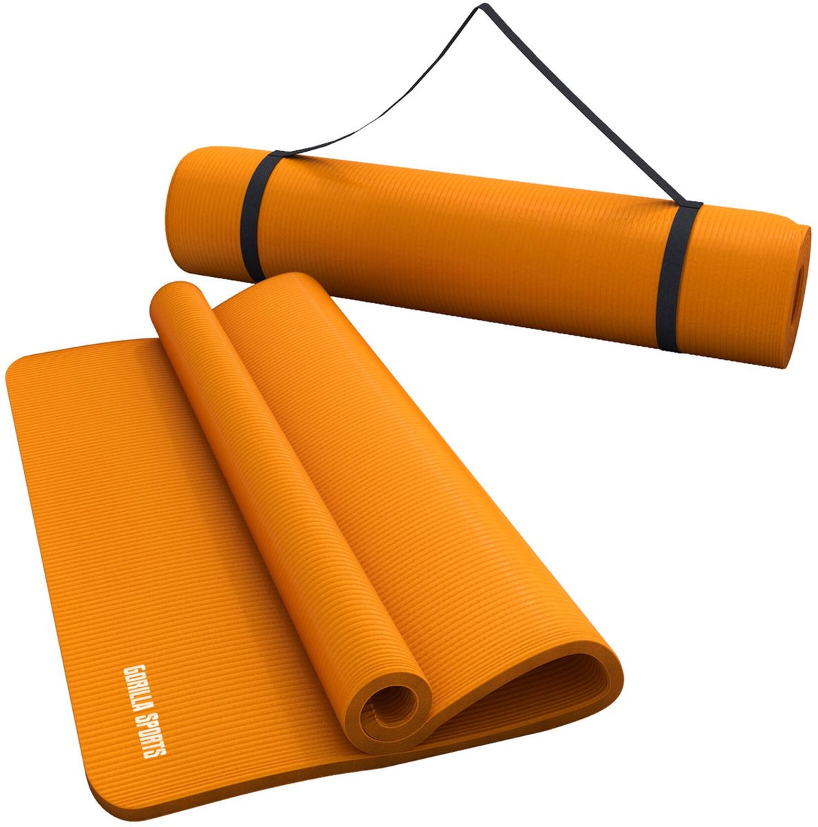 Gorilla Sports Yogamat Deluxe (190 x 100 x 15 cm) - Yoga Mat - oranje