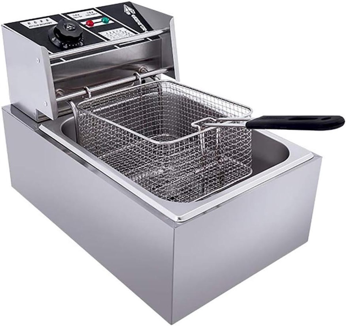 Elektrische Frituurpan - Keuken Frituur - Thuis Frituren - Snelle Opwarming - 10L Tank - Zilver