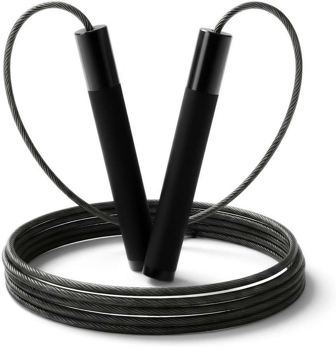Rope Springtouw, instelbaar met aluminium handgrepen en 360° precisiestalen kogellagers, antislip, robuust, voor ervaren ervaren bij fitness-, conditie- en speed-touwspringen