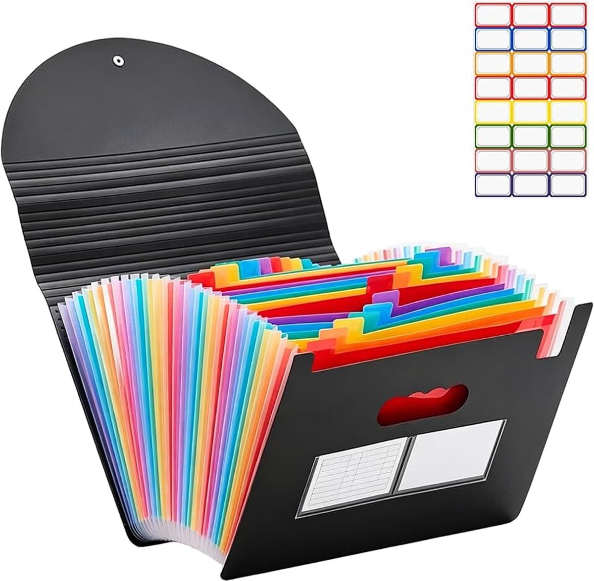 33 × 24 × 24 cm, documentenmap, 25 vakken, documentenmap, organizer, voor scholen, kantoren en huizen