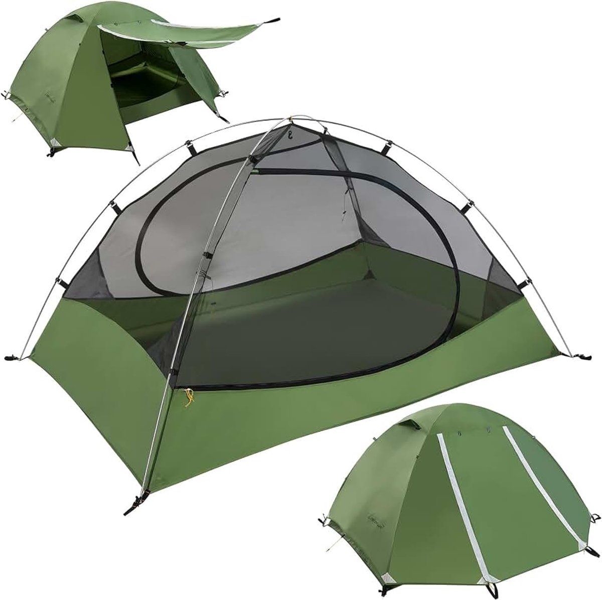 Camping Tent Voor 2 Personen - Ultralichte 2-Persoons Tent, Waterdicht, Compacte Tent Voor Wandelen, Sporten En Kamperen