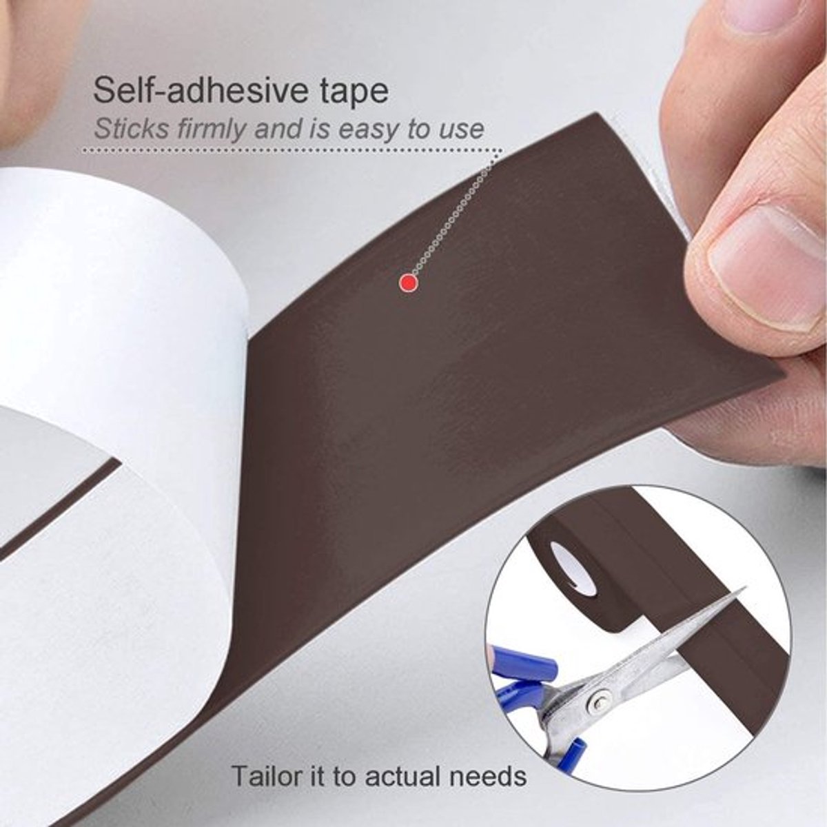 3.2 Meter Zelfklevende Afdichtstrip voor Badkamer en Keuken - Bruin Kleur - Afwerking voor Bad, Muur en Wastafel - Rand Trim - Waterdicht - Eenvoudig te Installeren