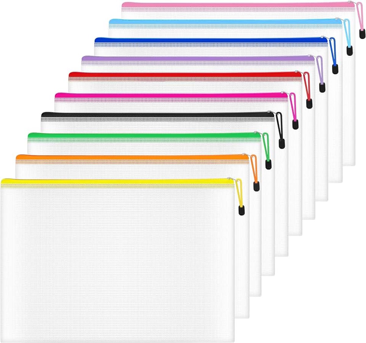 Portefeuilles A4 Rits Portefeuilles A4 Zip Portemonnee Rits Zakken Ziplock Zakken Mesh Document Bestandsmappen