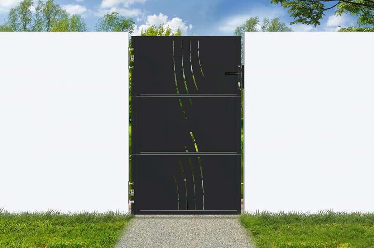Matzwarte stalen poort 1m NALI VELETA H.160cm