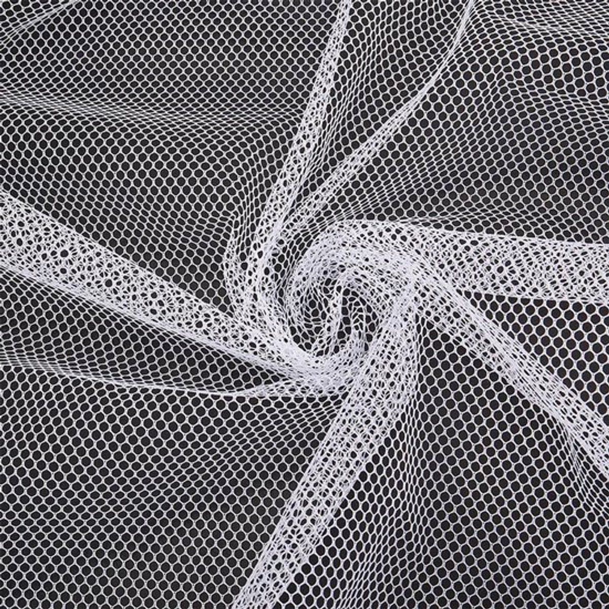 Netten voor naaiprojecten - Polyester - Lichtgewicht - Wit - Mesh stof - Stretch - Naaiprojecten - Wit - 1,9 x 1,6 m - Geschikt voor boodschappentas rugzak