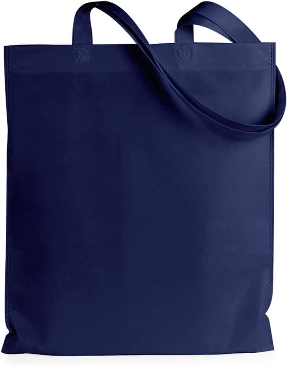 Tassen | boodschappentas | stoffen tas canvas | jute tas, stoffen tas, boodschappentas, draagtas canvas stof | lange hengsels | 100% katoen, sterke tas, wasbaar, 145gsm 36x40cm, marineblauw