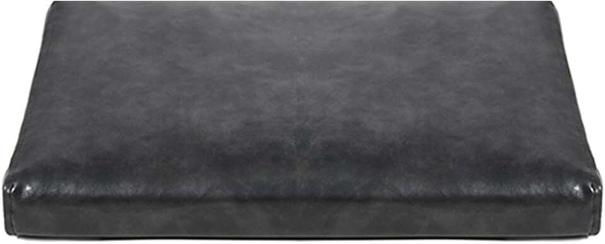 Wangk Tuinbank PU Lederen Kussen Outdoor/Indoor Waterbestendig Kussen Patio Meubels Pad-Diep grijs 80x30x5cm (31x12x2in)