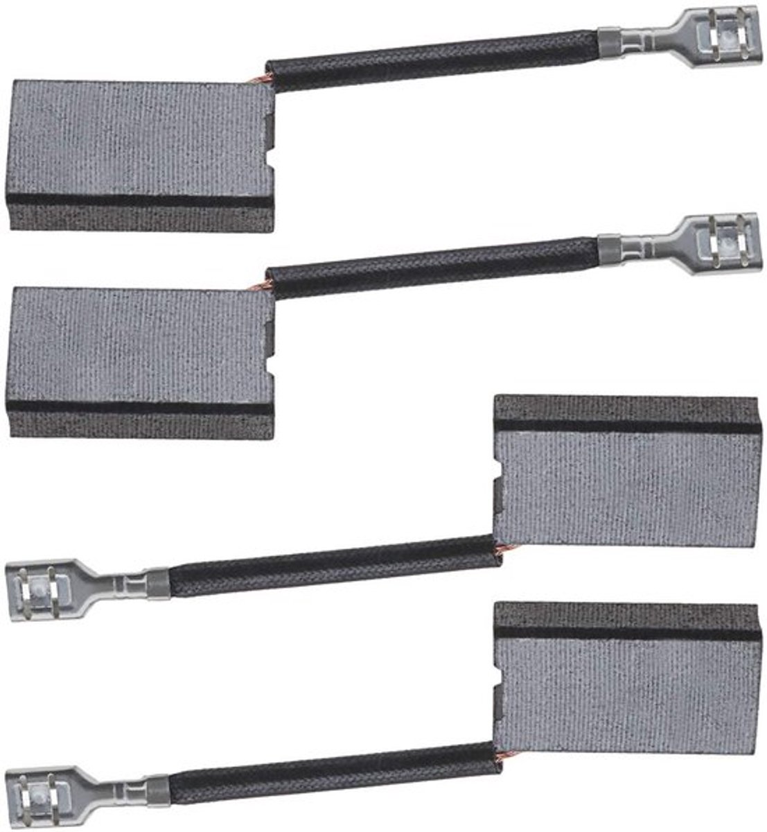Koolborstels 2 Paar - Compatibel met Koolstof - Afmeting 22,5x12,5x6,2mm - Kabellengte 48mm - Duurzaam materiaal - Motorborstels