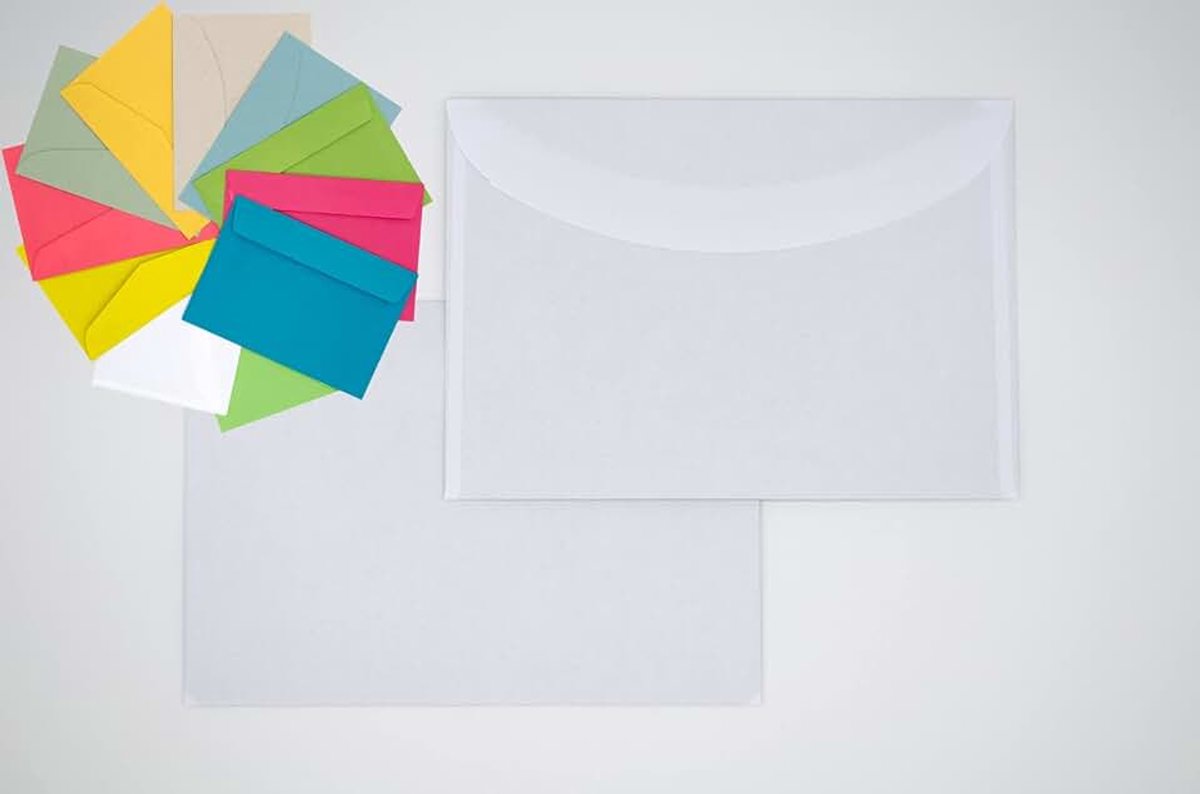 25/50/100x envelop wit DIN C6 zonder venster met blanco adreslabel (50)