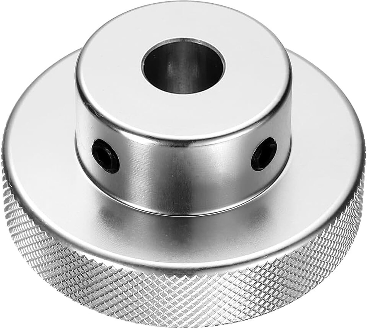 Handwiel van geanodiseerd aluminiumlegering 14 mm boring 60 mm OD gekartelde knop draaigreep met sleutel voor freesmachine draaibank schuifplatform