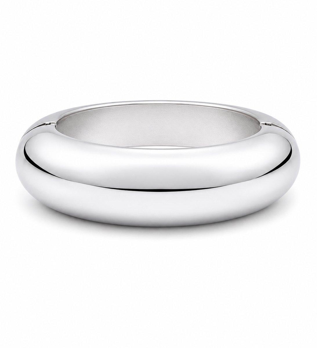 Marama Sophia Glanzend Zilver – Brede Damesarmband – Luxe Bangle met Scharnier – Premium 304 Stainless Steel – Nikkelvrij – Waterbestendig