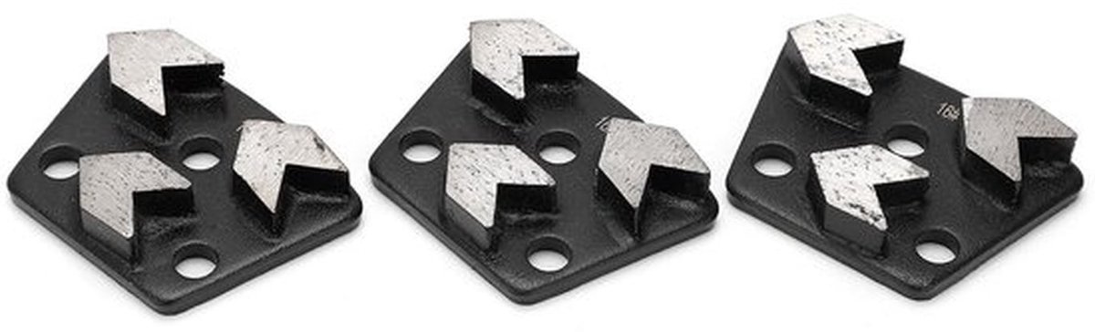 Slijpschoenen 3 Stuks - Trapezoïdale Diamant - Beton Slijper - Hoog Schuurvermogen - Duurzaam - Eenvoudig te Installeren - Betonslijper