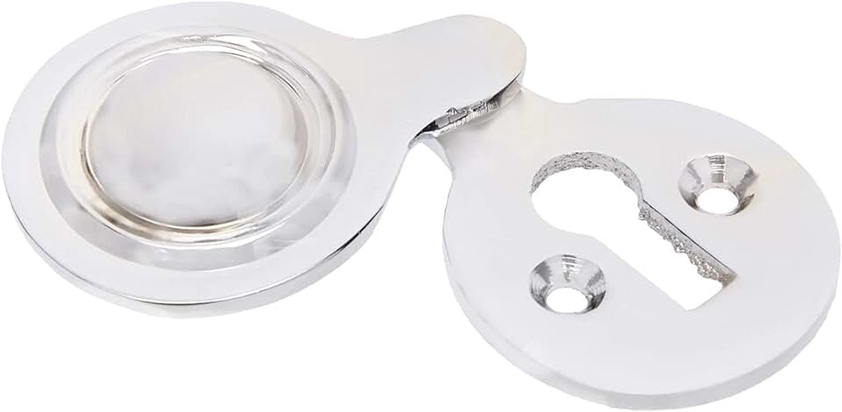 Hardware BH01810 Victoriaans afgedekte sleutelgatafdekking - chroom, wit