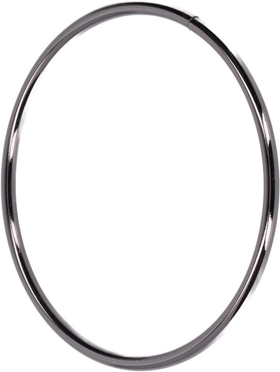 Ronde Handtas Handvatten met Ring Gesp - Metaal Accessoires voor DIY Tassen, 2 Stuks in Zilver en Zwart