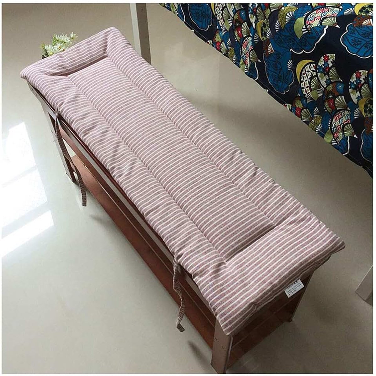 Bank Kussen Tuin schommels Antislip Stoel Kussen voor Patio Tuin Bank of Swing Bench Mat Pad Patio Bench Pad ligstoel kussen 2 cm Thick-Stripe C 200 × 40 × 2 cm (79 × 15 × 0.8 inch)