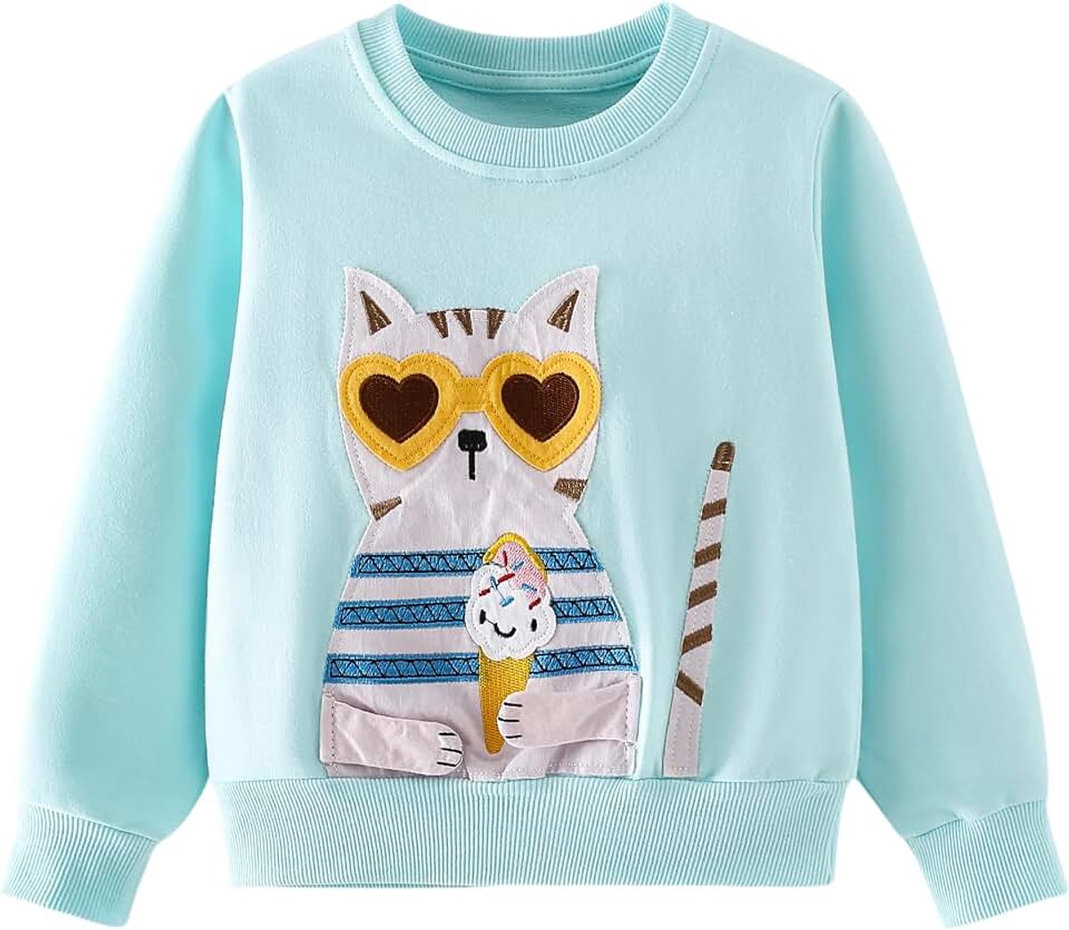 Sweatshirt Meisjes Ronde Hals Sweater Meisjes Katoen Casual Pullover voor Kinderen Herfst Winter Kinderkleding Leeftijd 2-8 Jaar