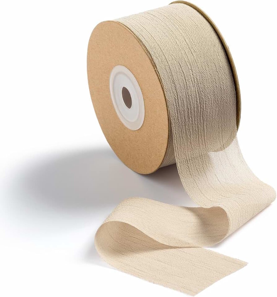 Lint Cadeaulint Chiffon 3,8 cm x 23 m Geschenklint Decoratief Breed Chiffonlint Lint voor Verjaardag Bruiloft Valentijnsdag DIY-Projecten en Knutselwerkjes,Bruin