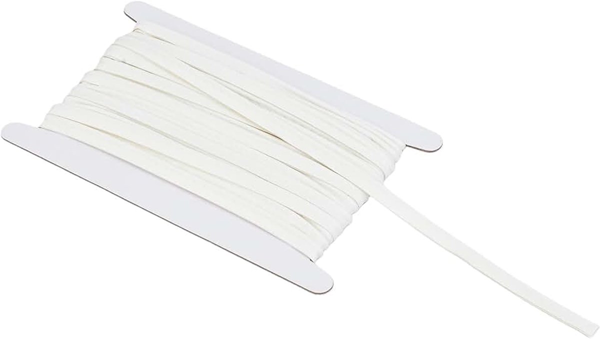 10 yard eenvoudige lederen gevouwen biezen lint 0,39 (5) cm wit met trekkoord biasband voor het naaien van meubels, ideaal voor het maken van kleding