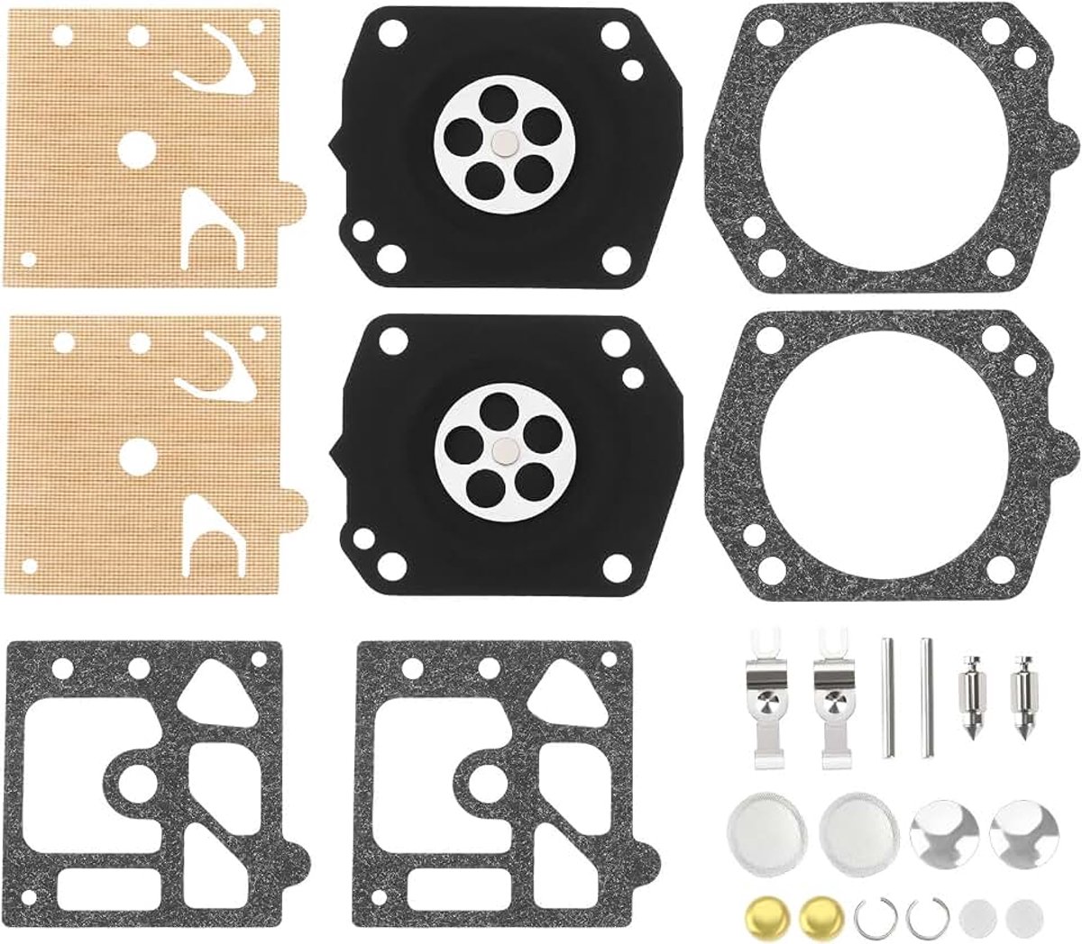 Lord of the Tools 2 Set Carburateur Revisie Rebuild Kit Compatibel met Walbro K22-HDA Carburateurs Compatibel met Honda GX100 Compatibel met Tanaka TBC422C
