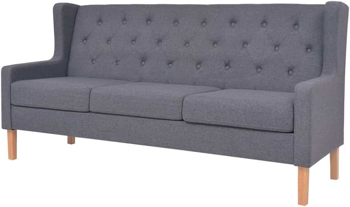 3-zitsbank van stof, 3-zitsbank, bank voor woonkamer/kantoor, moderne bank, slaapbank, meubels voor woonkamer, grijs