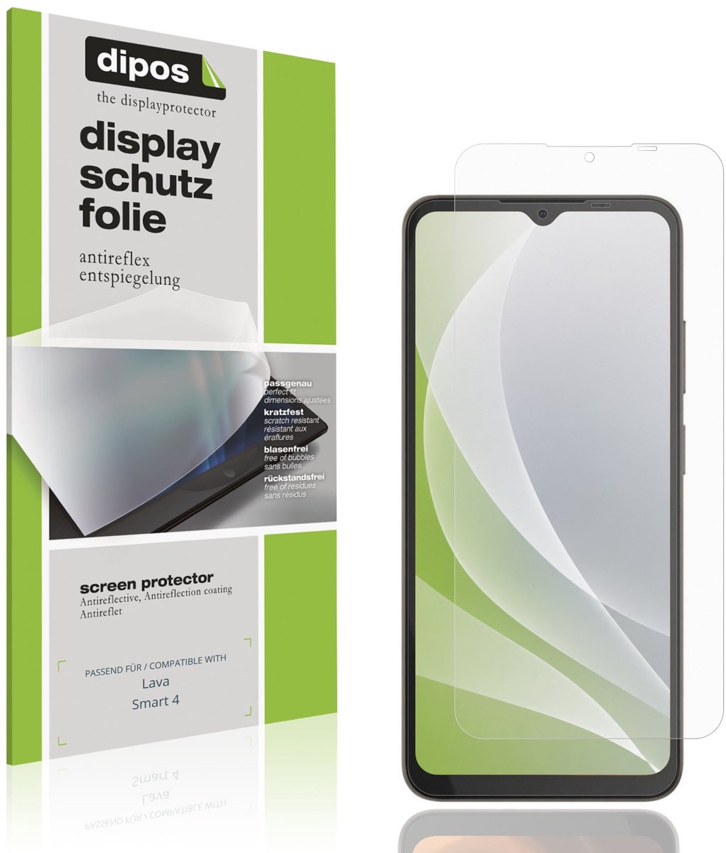 dipos – 4x Matte Beschermfolie geschikt voor Lava Smart 4 | Krasbestendige & antireflecterende Screenprotector Ultra-Thin