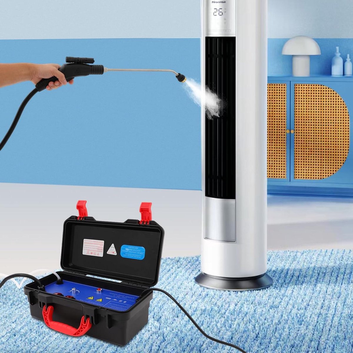 Draagbare Stoomreiniger - Hoge Temperatuur - Grondig Schoonmaken - Instelbare Stoomhoeveelheid - 3000W - Zwart