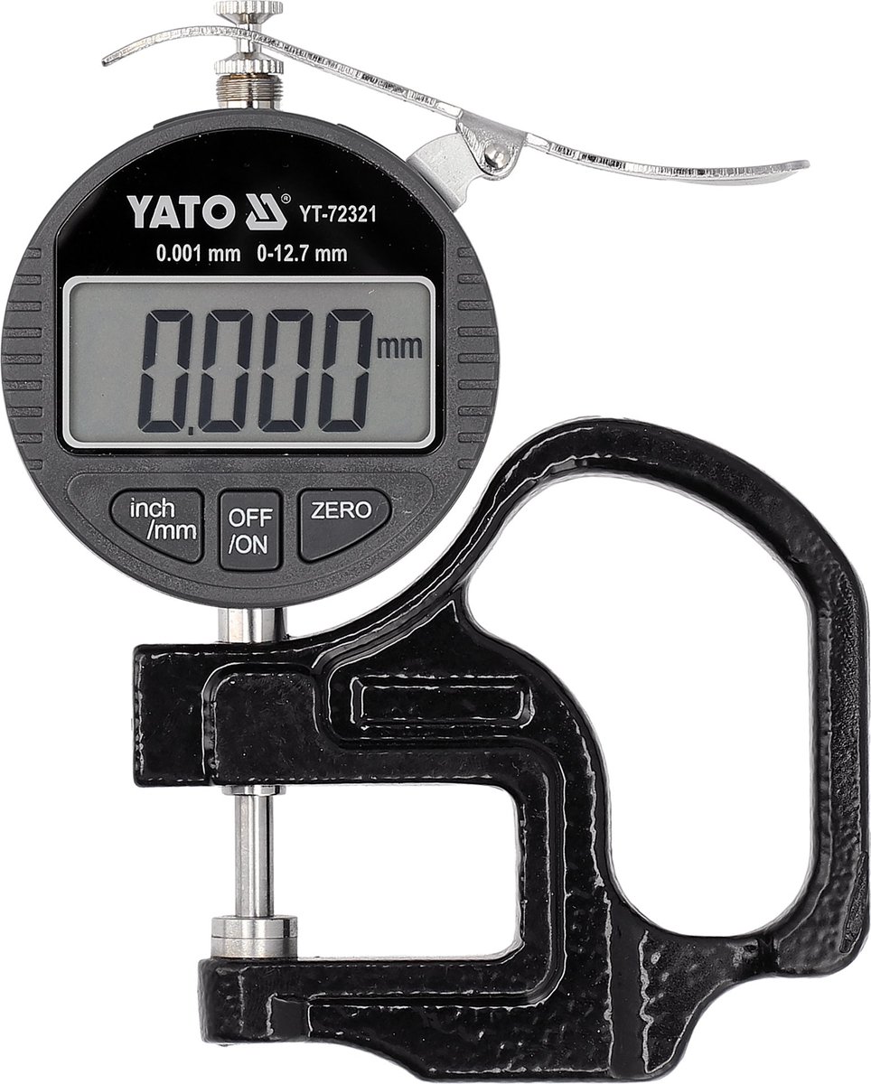 Digitale Diktemeter – Precisie ±0.001 mm – Bereik 0 - 12.7 mm – Elektronische Voelermaat / Wanddiktemeter op Batterij – Met LCD-scherm & Opbergcase